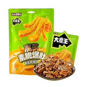 YANJINPUZI Konjac Jelly Strips - Devil King Flavor, Coriander & Sesame Sauce, 150g - Spicy Vegan Snack for Coriander Lovers
