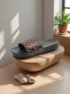 Men's Large Size Velcro Slippers, Adjustable Design, Durable Thick Eva Sole, Lightweight Casual Home Outdoor Shoes, Summer Beach & Leisure