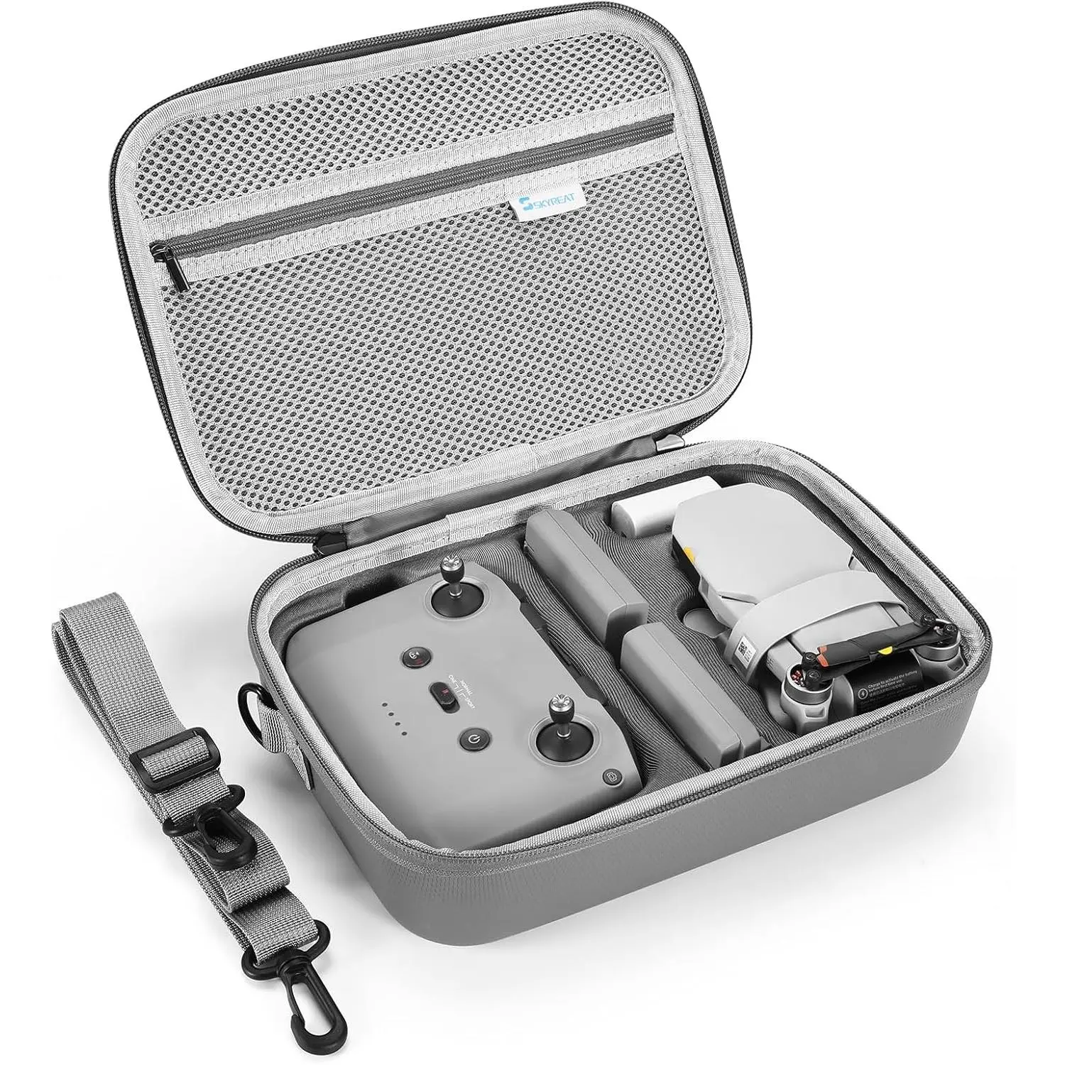 Mini 4K / Mini 2 SE Case, Portable Small Leather PU Case for DJI Mini 4K/Mini 2 SE Drone and Controller Accessories,Compact Storage Travel Case with Should Strap,Handle and Propeller Holders