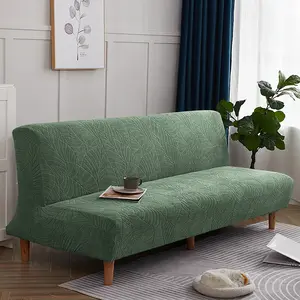 Elastic Plain Jacquard Sofa Bed Cover, Dustproof Furniture Protector, Durable Living Room Bedroom Office Decor, Easy Washable, Stretch Sofa Cover