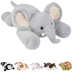 Weighted Stuffed Animals Elephant - 25" Big Stuffed Animal Toy Pillow for Kids & Adults, 5 lbs Soft Washable Weighted Plush