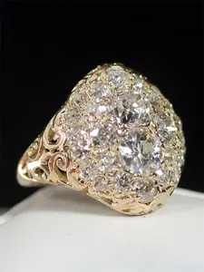 1 PC Gorgeous Cubic Zirconia Ring Set For Women For Wedding Engagement Anniversary Party Band Jewelry Valentine's Day Gift