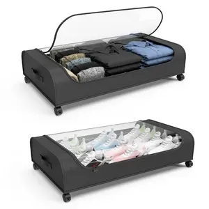 Under Bed Storage With Wheels, Under Bed Storage Containers, Under Bed Shoe Storage Organizer, Rolling Under Bed Metal Drawers For Clothes, Blankets SpringStatements