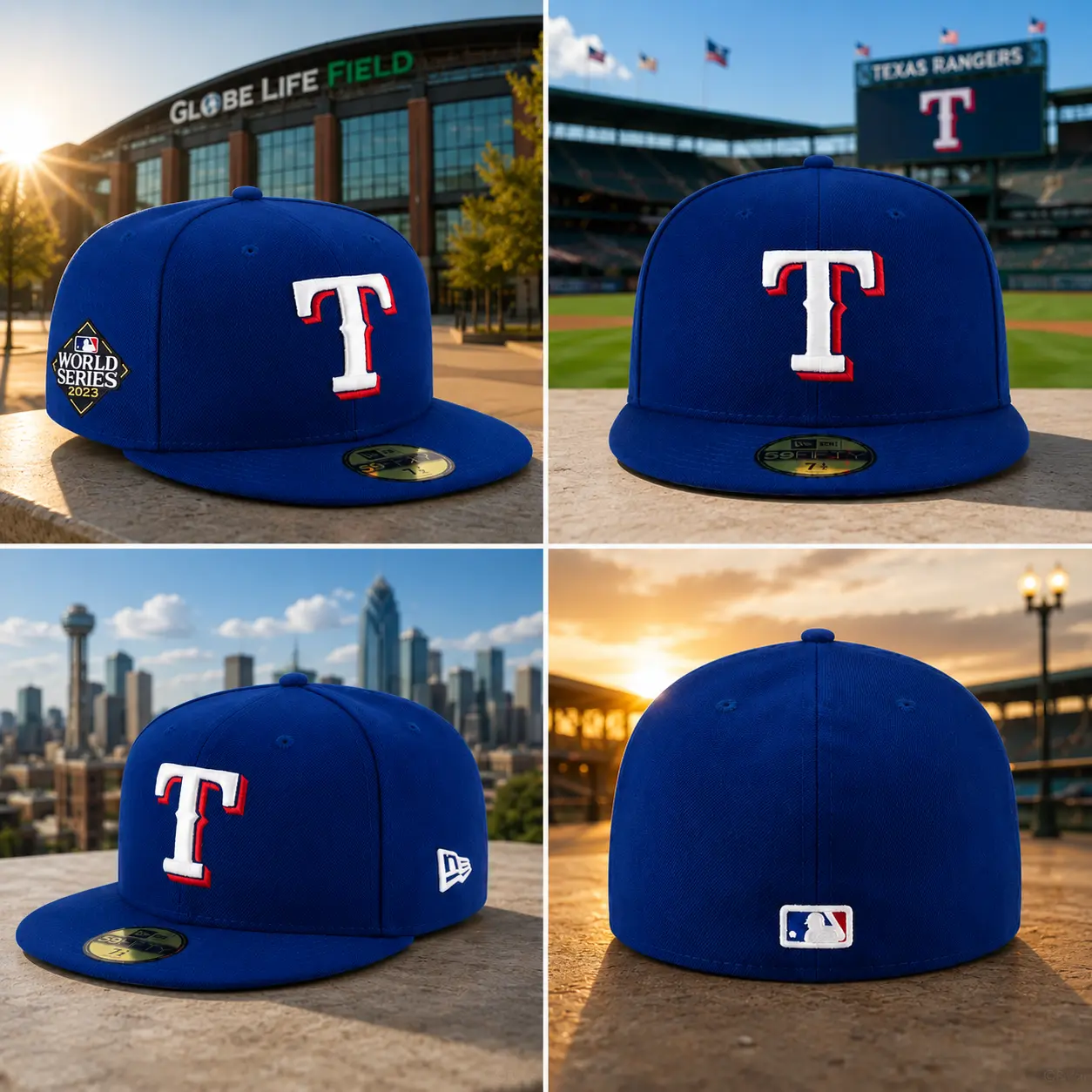 New Era Texas Rangers Royal Blue 59FIFTY Fitted Cap – 2023 World Series Edition