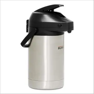 BUNN Lever-Action Thermal Coffee Airpot - 128oz Steel-Lined Kitchen Tool for Coffee, Tea Brewing