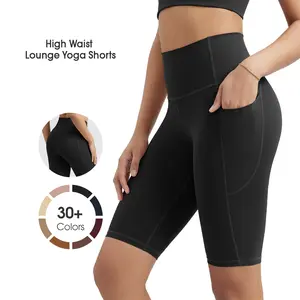 ODODOS ODCLOUD 10" Women's High Waist Activewear Biker Shorts - Buttery Soft, Stretchy Breathable, Lightweight, Seamless Soft Athleisure Shorts with Pockets