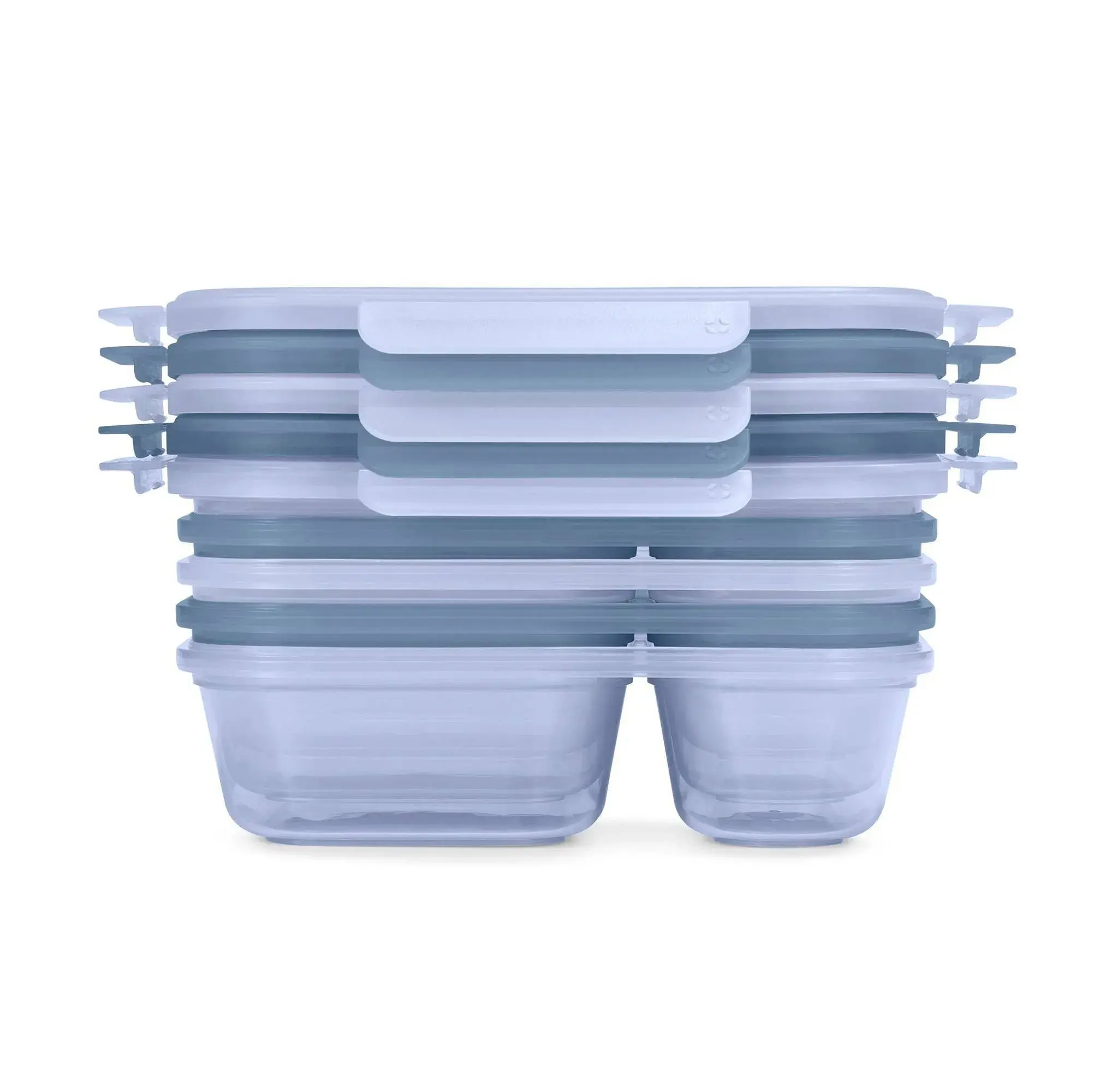 Ello Snap and Nest 10pc 3c divided Food Storage Container Set Blue