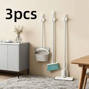 3pcs Super Strong Adhesive Hooks No Drilling Required, Ultra Durable Kitchen & Bathroom Must-Have High Load Capacity, Multi-Purpose Use Installs Without Scratches, Easy Hanging Super Sticky Hooks
