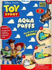 Aqua Puffs - Skillmatics 3D Art Kit for Girls & Boys Ages 4-10 - 15 Aqua Puffs, 10 Markers, 2 Water Pens, 6 Keychains, String, Magical Craft Activity, Travel Toys, DIY Decor