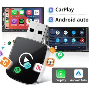 2026 Wireless CarPlay Adapter, compatible with iPhone/Android, fast connection, no delay, hands-free calling, wireless adapter electronic charger, smart in-car connectivity module, Android CarPlay adapter for car backup cameras, Android Auto Adapter