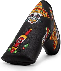 Sugar Skull Blade Putter Cover(No Ribbon) – Sweet Style, Soft Feel, and a Hole-in-One Fit! 🍦🏌️‍♂️ golf headcovers