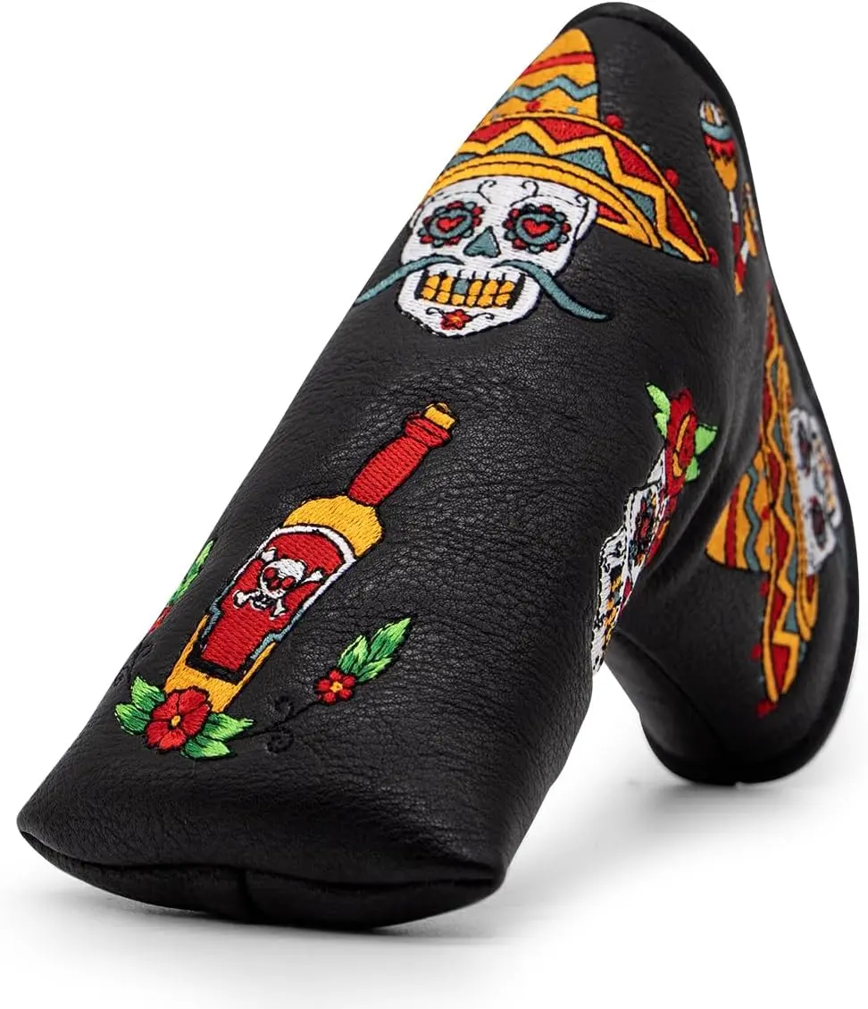 Sugar Skull Blade Putter Cover(No Ribbon) – Sweet Style, Soft Feel, and a Hole-in-One Fit! 🍦🏌️‍♂️ golf headcovers