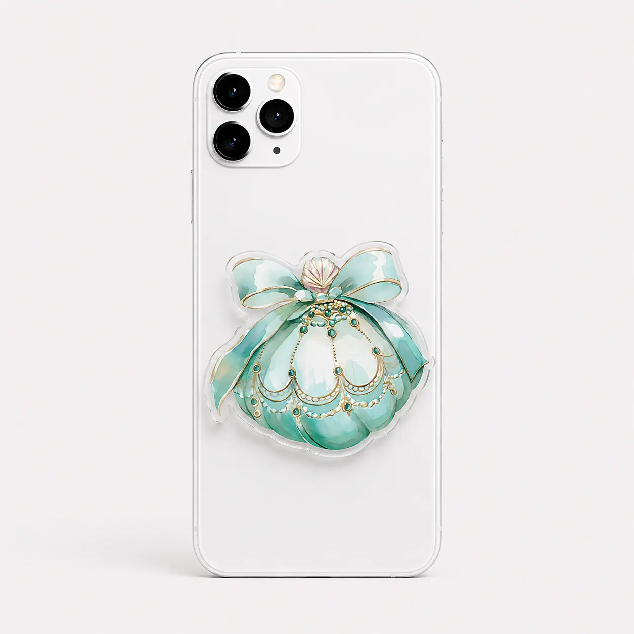 Dreamy Pearl Seashell Magsafe Phone Grip Holder, Aesthetic Pearlscent Acrylic Magnetic Phone Mount, Pop Socket Durable Y2K Girly Accessories