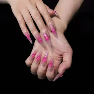 Romance Heartbeat Presson Nail Art Sheet - Simple Quick Strong Hold for 15 Days Eco-Friendly Plant Adhesive Reusable Up to 3-5 Times Perfect for Everyday Use