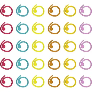 30 count Metal Stitch Markers Helical-Shaped Crochet Markers Ring Multicolor Crochet Locking for DIY Craft Project Knitting and Crocheting(Multicolor)
