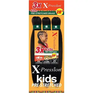 X-Pression 3x Kids Pre-Stretched Braid 28”