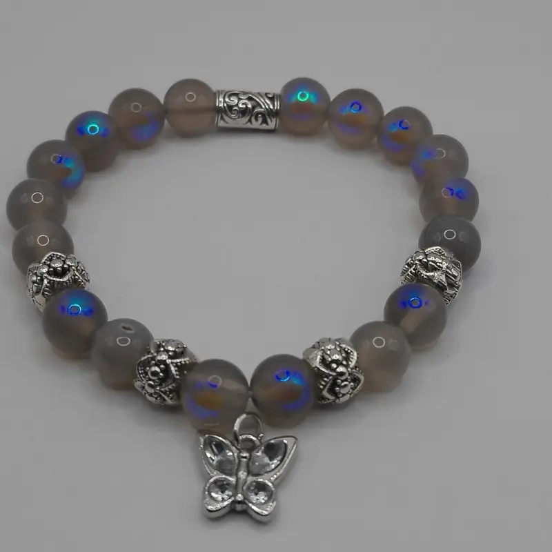 Labradorite with Beautiful Silvery Butterfly
