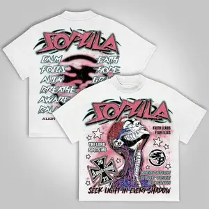 2025 Meditation And Faith Vintage Graphics Cotton T-shirt white tee