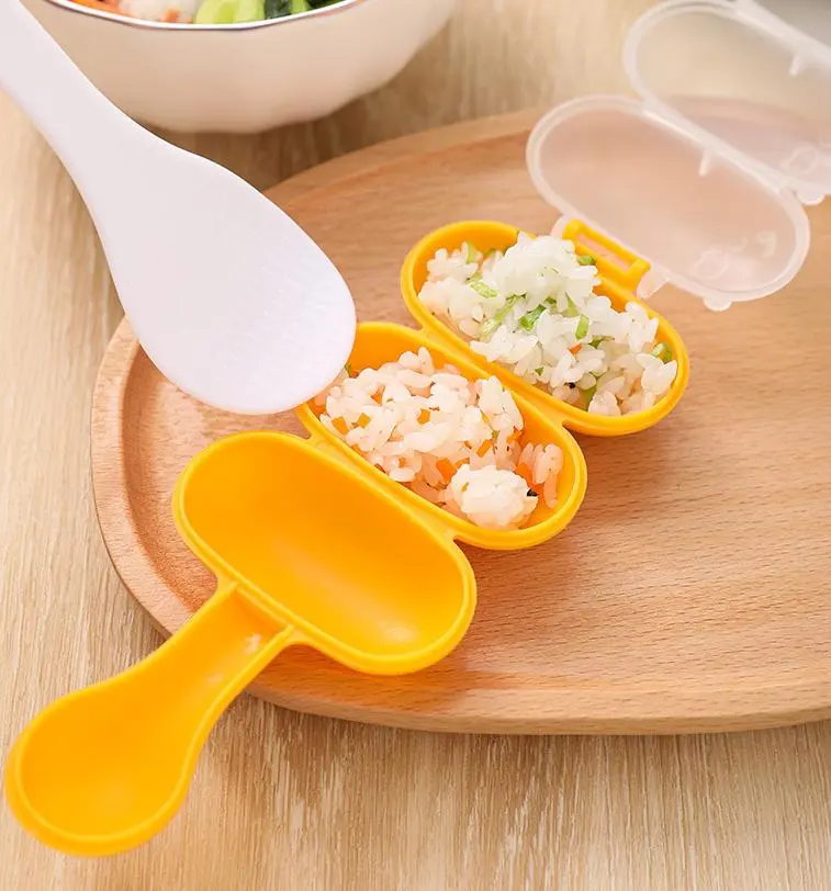 Plastic Rice Ball Mold - Food Safe Onigiri Maker, Toddler-Friendly Kids Kitchen Utensil, Easy-Shake Sushi Tool for Homemade Bento & Baby Food