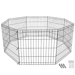 Segawe 24" Pet Playpen Indoor Outdoor 8 Panels Metal Dog Playpen Exercise Fence Segawe 24" Pet Playpen Indoor Outdoor 8 Panels Metal Dog Playpen Exercise Fence