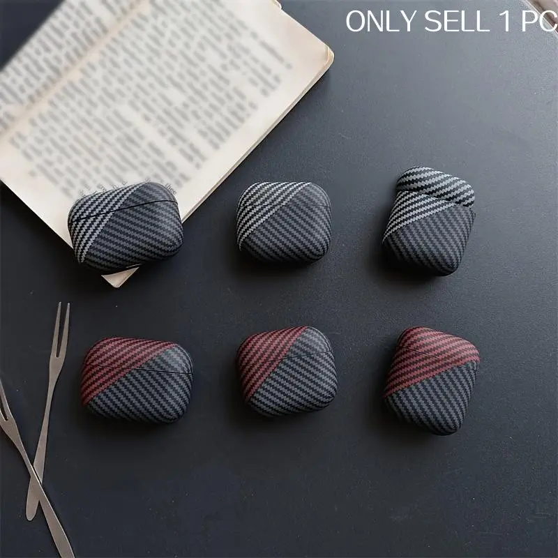 Carbon Fiber Color Striped Earphone Protective Cover Headphone Storage Audio Suitable for Airpods Pro Headphone Case Airpods4/3 Third Generation Apple Headphone Shell AirPods1/2 No Cover Pro2 Second Generation Headphone Box Protection Headphone Pouch
