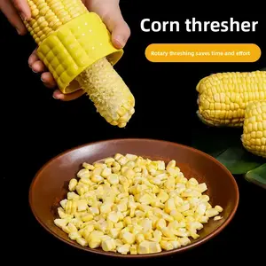 2-Piece Household Corn Stripper Thickened Stainless Steel Corn Peeler and Kernel Remover for Effortless Threshing