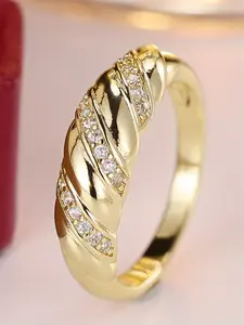 1 PC Elegant Cubic Zirconia Ring Wedding Rings For Women For Wedding Engagement Anniversary Party Jewelry Valentine's Day Gift Marquise Cut Ring