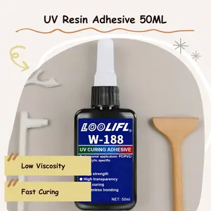 50ML UV Resin Transparent Quick Cure Odorless Low Viscosity Hard Type, DIY Jewelry Making Casting Coating Crafts Supplies