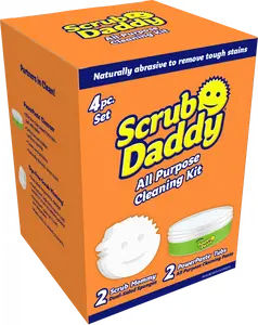 Scrub Daddy All Purpose Cleaning Kit with 2 Tubs of Power Paste and 2 Scrub Mommy Dual Sided Sponges