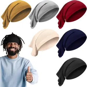 SATINIOR 6 Pcs Spandex Dreadlock Cap Dreadlock Tube Bands Unisex Men Women Elastic Hair Dreads Head Wraps Headbands for Dreads Accessories, 6 Colors(Bright Color)