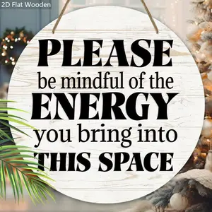 Wooden Hanging Sign, 1 Count Letter Pattern Hanging Ornament, Hanging Decoration for Home Office Door Wall Dormitory, Vintage Plaque Decor