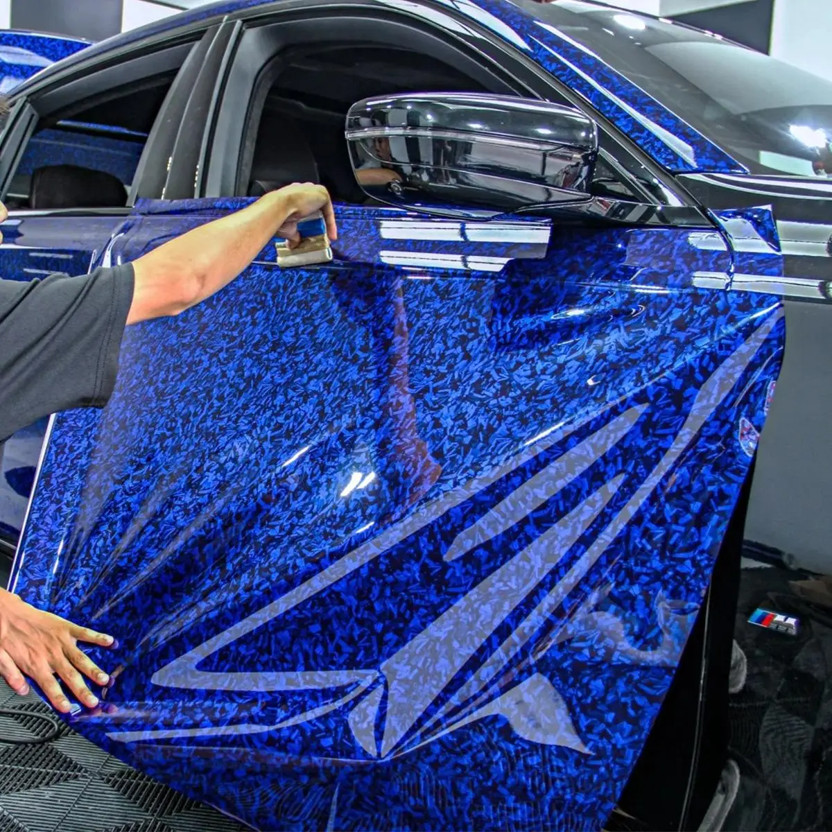Carbon Fiber Pattern Car Sticker, Car Decals, Weather-Resistant Bubble-Free Application Car Sticker, No Residue Removal Stickers for Automotive Exterior Decoration