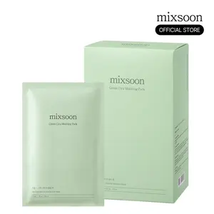 [mixsoon Official Shop] Green Cica Modeling Face Mask Multi-Pack (5ea) - Cooling, Hydrating Gel-To-Water Clay, Alginate, Formulated Mask for Pore Cleansing, Glow Up, Skin Repair Selfcare, Clay Face Masks