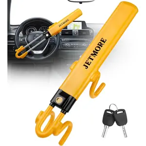Anti Theft Adjustable Steering Wheel Lock for Cars Reinforced Steel Anti Theft Device with Tamper-Proof Bolts