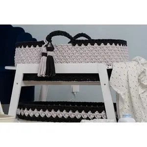 Custom Baby Moses Basket in Our Tulip Stitch Style