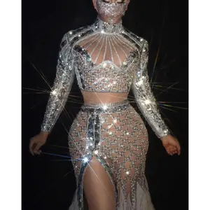 Vigorous Face Mask nude, white and silver