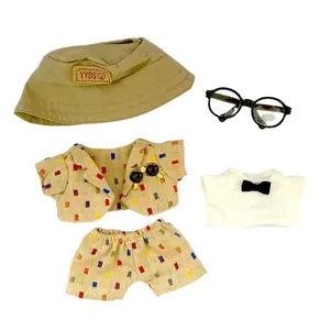 [Only Clothes]Doll Clothes for 6.7inch Lab, 5-Piece ChicStylish Outfit Set Includes Hat,Top, Pants & Glasses, Chic Doll Clothes for Doll Clloctors