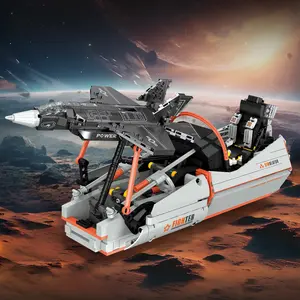 F35 Fighter Jet Simulator Building Block Set, Realistic Design, Educational Toy, Military Collection, Mechanical Structure Model
