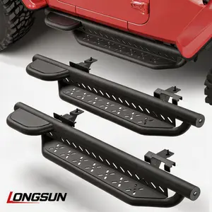 Longsun Running Boards for 2019 - 2025 Jeep Wrangler JL(2 DOORS ONLY), Two-Raised Step Design, Heavy-Duty Carbon Steel Nerf Bars, 2PCS, Automotive, Vehicle Accessories, Car Accessories tiktokshopspringglowup Truck