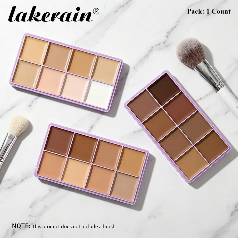 Danchel 8 Colors Concealer Makeup Palette, Matte Finish, Waterproof & Transfer-Proof, Long-Lasting, Lightweight & Smooth, All Skin Tones Friendly, Longwearing Waterproof Makeup