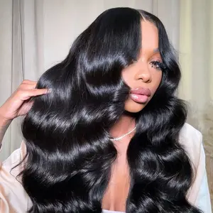 [New In] West Kiss 300% Density Body Wave Glueless Wig 7x5 Lace Closure Wig Human Hair Ready To Go Bleached Knots Pre Plucked 250% Density Gluleless Wig For Women