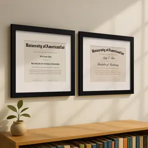 Americanflat 11x14 Diploma Frame with Mat Set of 2 Shatter-Resistant Glass for Decor and Photo Display