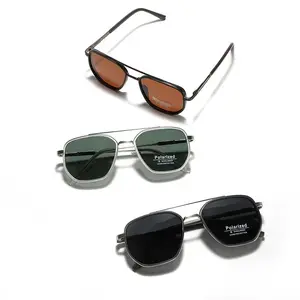 Eyewear - Square Polarized Sunglasses for Women Men Hexagonal Polygon Shades