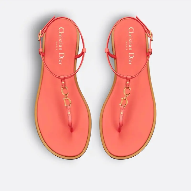 Christian Dior Dioriviera C'est Dior Thong Sandal Coral  Size 40