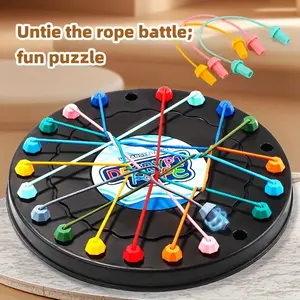 Rope Challenge Puzzle Set, Logic Training Game, Solve Complex Knots, Ideal for Friend Gatherings, Family Entertainment, Team Building Activities