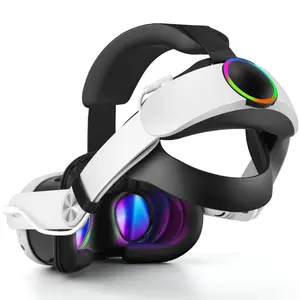 Hurra Head Strap with Battery Compatible with Meta/Oculus Quest 3/Quest 3S, 10000mAh Fast Charging Battery Pack Extend 8H Playtime, RGB Light Adjustable Elite Strap Enhanced Support & Balance in VR