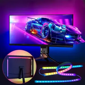 RGB Gaming Monitor LED Backlight Strip Light, USB-powered Ambient Lighting for PC Gaming Setup & Computer Decor, Novelty Lighting for Home