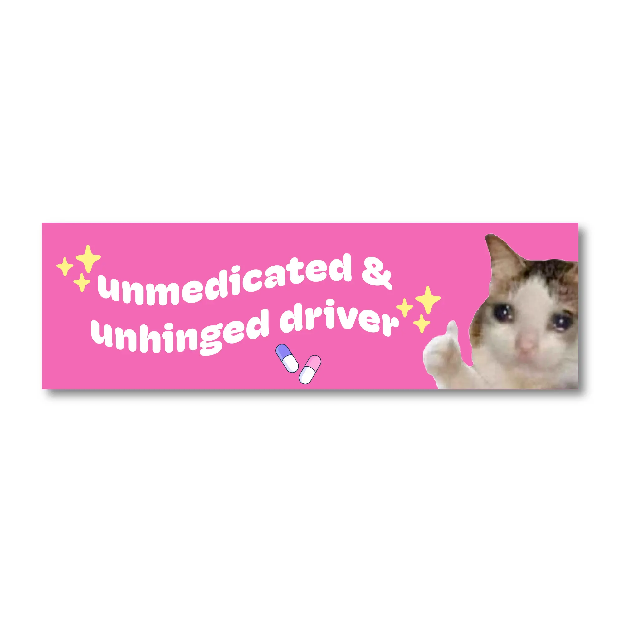 Unhinged Driver Car Bumper Magnet Car Decoration - Funny Car Decoration Gift