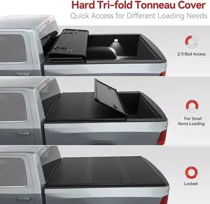 YITAMOTOR Soft Roll-Up / Hard Tri-fold Truck Bed Tonneau Cover Fit for Dodge Ram 1500 2002-2024 (Classic & New), Fit for 2003-2025 Dodge Ram 2500 3500, Bed w/o Rambox Vehicle Automotive Protector
