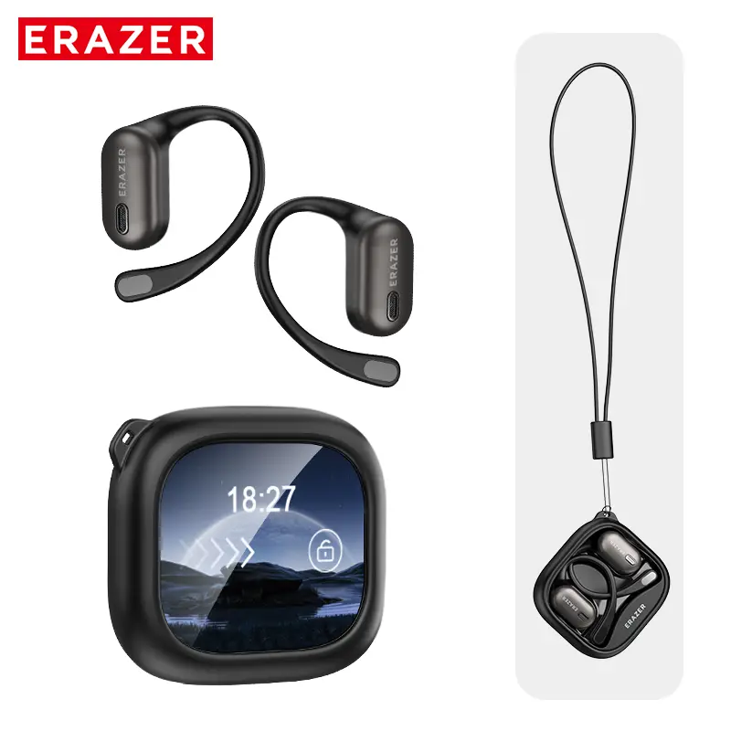 ERAZER XF38 OWS Wireless Bluetooth Earbud Headset - Full-Color Smart Display, Comfortable Earplugs, HIFI Sound Quality, Built-In Microphone, Multifunctional Earbuds, Audio Electronic Headphone